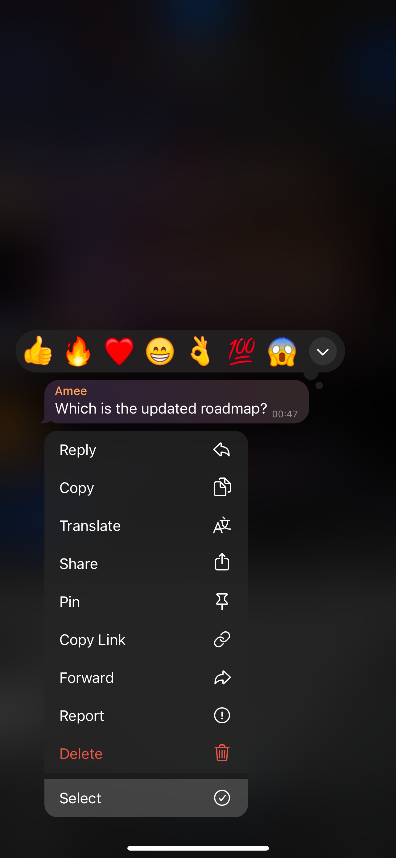 iMe Telegram 聊天的多回復功能